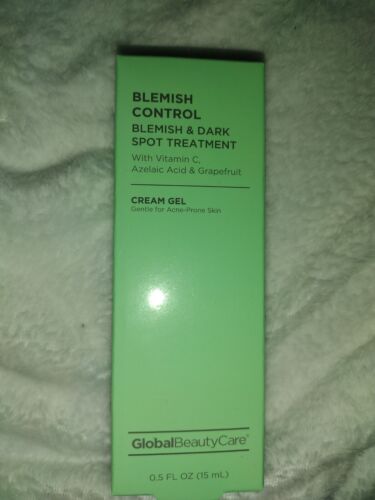 Global Beauty Care CREAM GEL Blemish Control Dark Spot Treatment .5 oz/15mL New