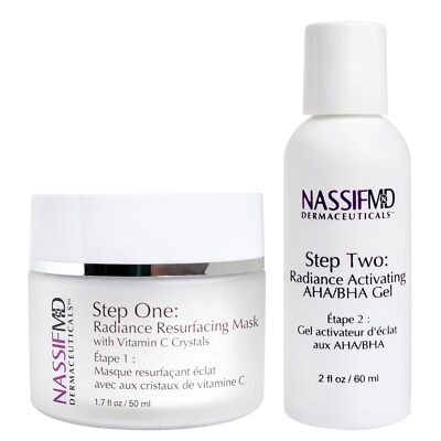 NassifMD Micro-Spa  Radiance Resurfacing Peel Vitamin C 1.7oz AHA Gel 2 oz