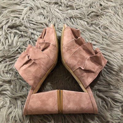 Blush suede mules sale