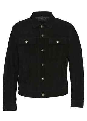 DESIGNER New Men's Black Suede Leather Jacket Soft Sheepskin Bomber Biker Jacket