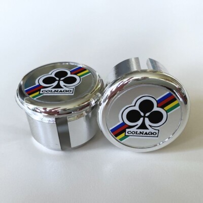Colnago World Champion Bicycle Handlebar Chrome Plastic Bar Plugs