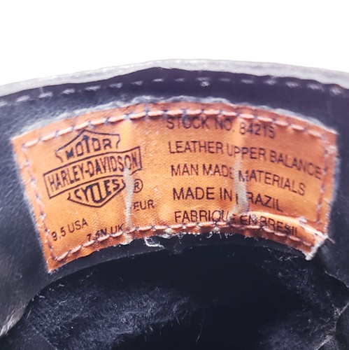 Harley Davidson Chunky Platform Black Leather Women's Chelsea Boots Size 9.5 - Picture 7 of 8