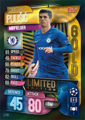 Match Attax 19/20 Champions / Europa League - Pulisic Gold ...