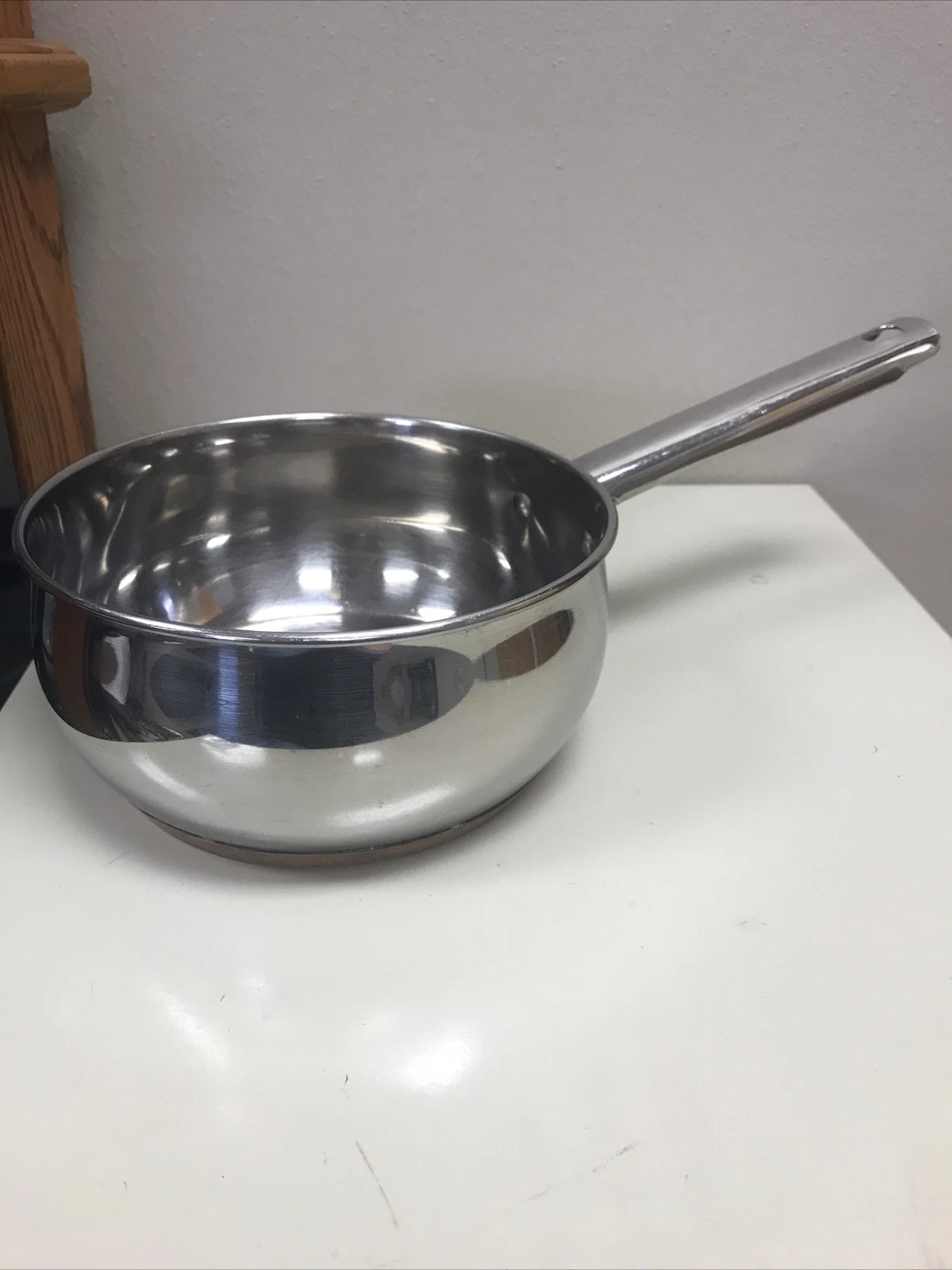 Vtg Revere Ware Stainless Steel 2 Qt Sauce Pan - 6" Dia
