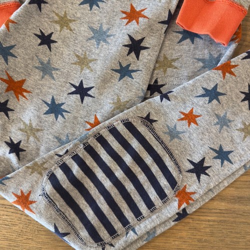 Hanna Anderson Long Sleeve Pajamas-Organic Cotton-Grey Stars-Unisex Size US 6-7 - Picture 4 of 14