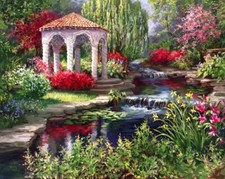 Ceramic Backsplash Tile Mural Garden Kitchen/Bathroom/Shower - Spanish Gazebo