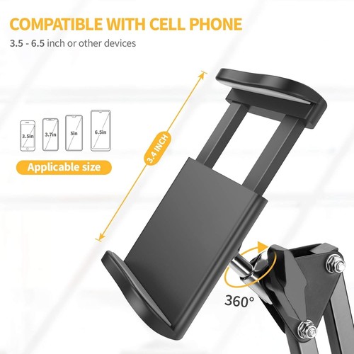 Support Téléphone Ergonomique Réglable 360° - Confort Ultime pour Tous les Smartphones - Photo 4 sur 9