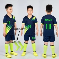 Boys Jersey tracksuit Child Soccer Sports Uniforms Kids Play Ball Sportswear New