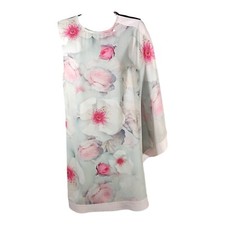 Ted Baker Dress 2 Womens Multicolor Above Knee, Mini Shift Sleeveless Polyamide