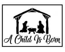 6x9 inch Novelty Stencil VQ-23 Christmas Holiday - Nativity
