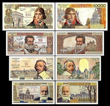 5, 10, 50 ,100 Francs - Ausgabe 1958  - Reproduktion - 05
