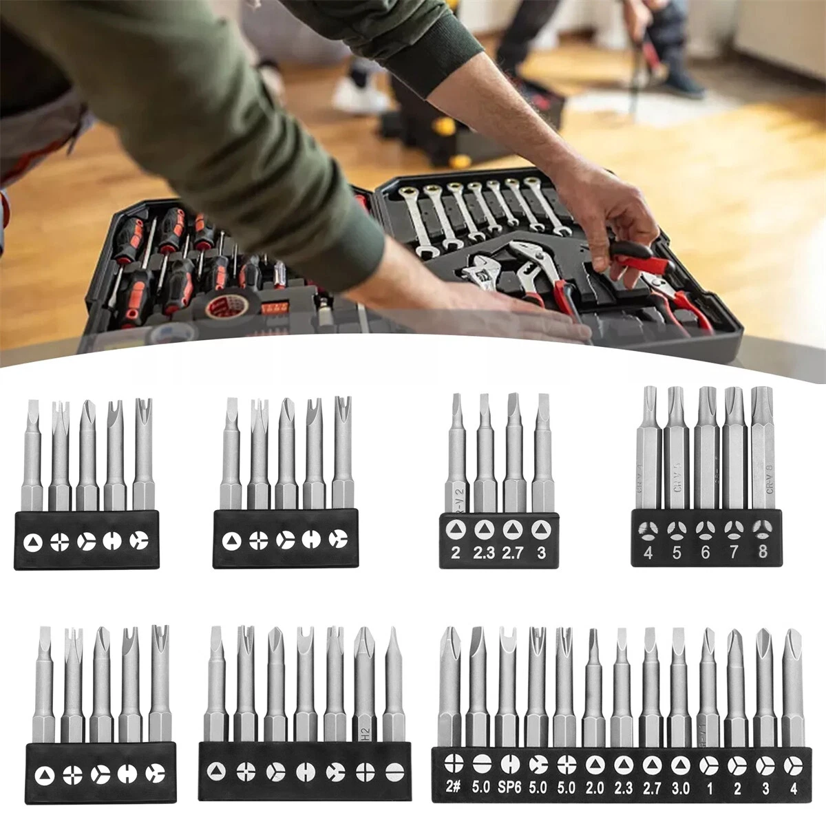 Lot De 4 Embouts De Tournevis Magnétiques En Forme De Y Pour Outils De Reparation De Velo Triangle He 86830242