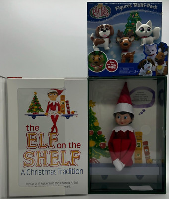 2PC The Elf On The Shelf Girl & Elf Pet Figures Multi Pack ~ NEW ~ FAST SHIPPING