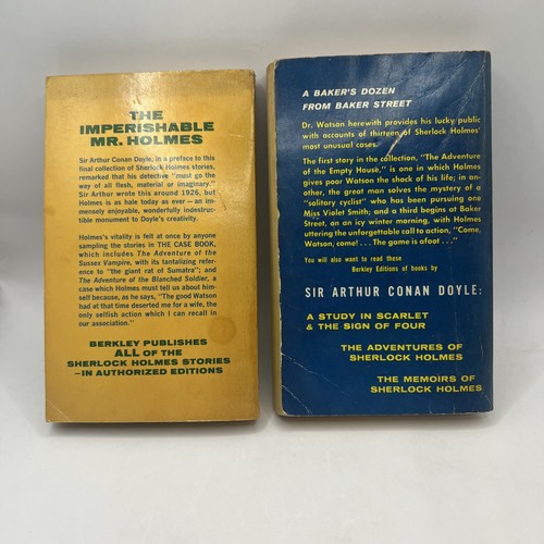 Lot 2 Vtg Sherlock Holmes Sir Arthur Conan Doyle Paperbacks NICE! - Picture 2 of 4