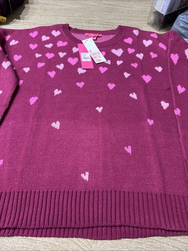 Lilly Pulitzer EXTRA LARGE VALENTINES Hearts Elizabelle Ombré SWEATER NWT - Picture 4 of 5