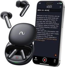 VIAIM RecDot AI Voice Recorder Earbuds Meeting Assistant, Black