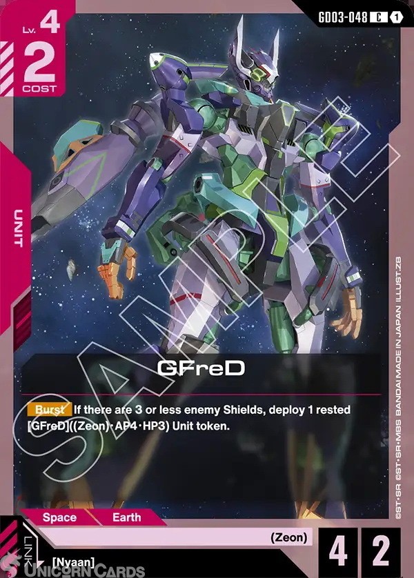 GD03-048 GFreD : C Gundam TCG Card : GD03: Steel Requiem