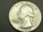 1958  WASHINGTON QUARTER