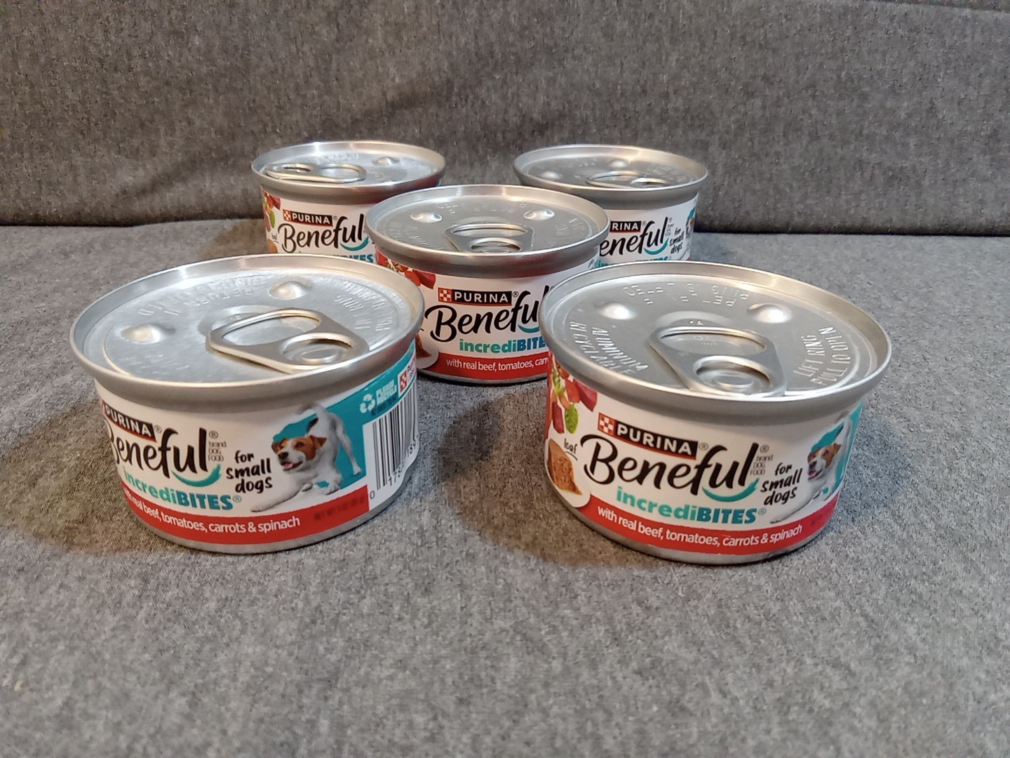Purina Beneful IncrediBites Wet Food Beef Tomatoes For Small Dogs 3 Oz Lot Of  5