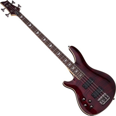 Schecter Omen Extreme-4 Left-Handed Electric Bass in Black Cherry Finish