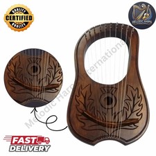 10 String Rosewood Lyre Harp Handmade Sheesham Wood Celtic Harp Free Bag Key