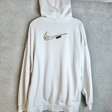 Nike Sportswear Swoosh Fleece OVERSIZED Hoodie Women Size Medium Swoosh