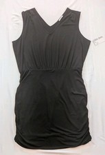 Nine West Ruched Mini Dress Black Women's XXL NWT