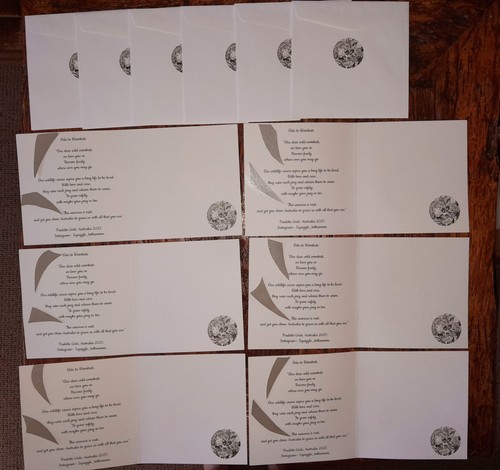 H/crafted Square B&W Greeting Cards Set Of 6 - Wombats. Matte Finish. 100% 🇦🇺 - Picture 5 of 9