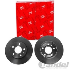 2X TRW BREMSSCHEIBEN 264mm VOLL HINTEN PASSEND FÜR OPEL ASTRA COMBO CORSA