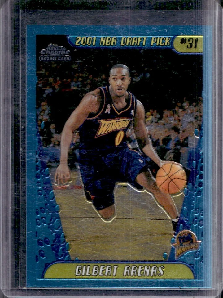 2001-02 Topps Chrome Gilbert Arenas Rookie RC #157 Warriors