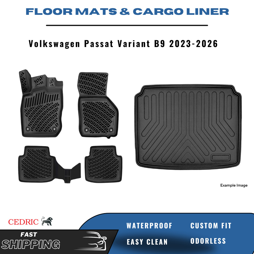 Car Floor Mats & LOWER Cargo Liner for Volkswagen Passat Variant B9 2023-2026