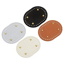 Oval Bag Bottom Shaper Pad, 4Pcs 145 x 110mm Bag Base, Black+Brown+White+Silver