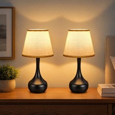 17 Set of 2 Table Lamps Touch 3-Way Dimmable ...