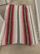 Navajo Southwest Style Woven Rug/Wall Hanging Red Black