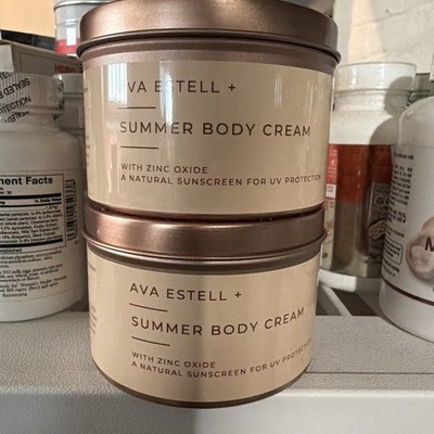AVA ESTELL Summer Body Cream  With Zinc Oxide UV Protection 250ml 8.5 oz 2Pack