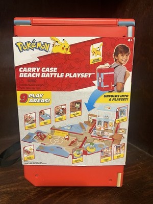 Pokémon Beach Battle Playset w/Pikachu Figure - Backpack Style Carry Case