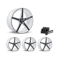 Set Of 4 20 White Alloy Wheel Rims 5x114.3 Fits Ford Mustang Rtxqb 5lug