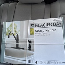 Glacier Bay Barnhart One Handle Standard Kitchen Faucet with Side Sprayer Black
