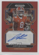 2023 Panini Prizm Draft Picks 2022 Update Red /199 Justyn Ross #RA-JRO Auto 2b2