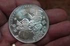 2001 MERRY CHRISTMAS SNOWMAN PEACE ON EARTH 1 OZ SILVER ROUND 999