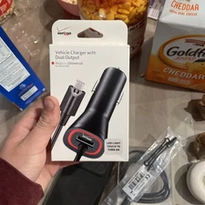 Verizon Vehicle Charger With Dual Output Universal