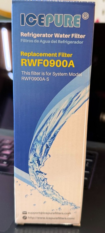 New Icepure RWF0900A Replacement Water Filter - single filter- brand new