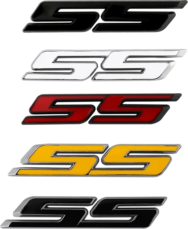 2 pcs SS Emblem Metal Super Sport Badge 3D SS Sticker Parts Camaro SS ...