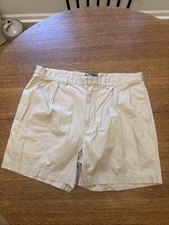 Polo Ralph Lauren Andrew Shorts Mens Chino Pleated 5" Inseam Beige VTG 90s