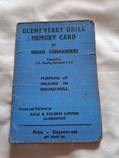 Elementary Drill Memory Card WW2 Memorabilia 1940s