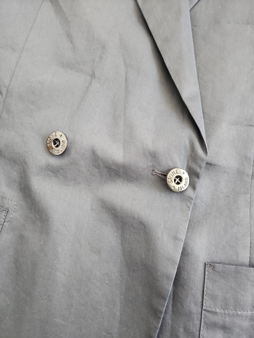 Made In Italy Stone Island Shadow Project Double Breasted Blazer Jacket L Navy image 2