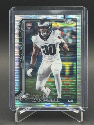 #ad #ad 2025 Topps Chrome Football #366 Pulsar Jihaad Campbell Eagles Rookie RC $5.99