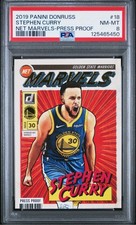 2019 PANINI DONRUSS NET MARVELS PRESS PROOF #18 STEPHEN CURRY PSA 8