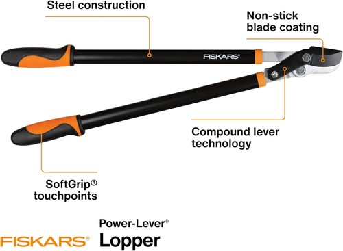 Fiskars Bypass Lopper Leva di Alimentazione 28 Pollici - Foto 3 di 5