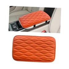 Car Center Console Cushion Pad, 12.48 7.40 Inches Waterproof Car Armrest Orange
